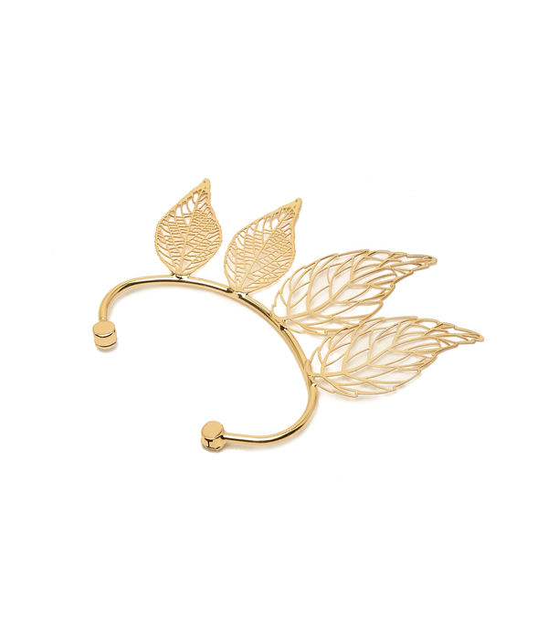 YouBella Fashion Jewellery Gold Plated Leaf Shape Earcuff Earring for Girls and Women - for Single Ear (Gold) (YBEAR_33133)